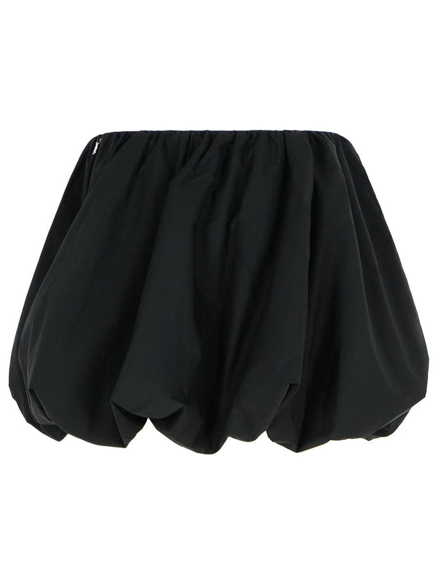 Rotate Birger Christensen 'Balloon' Black Cotton Miniskirt