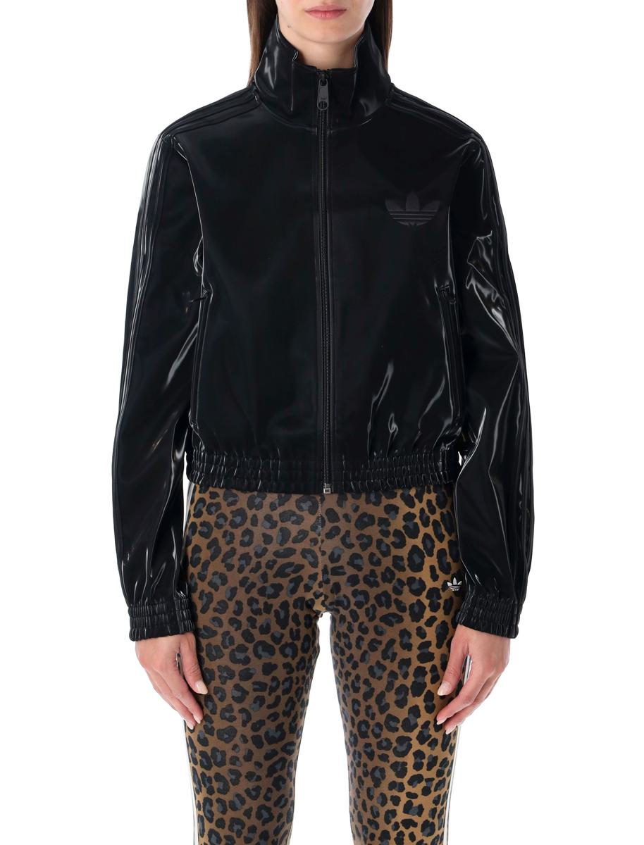 Adidas Originals Black Patent 3-Stripes Track Jacket