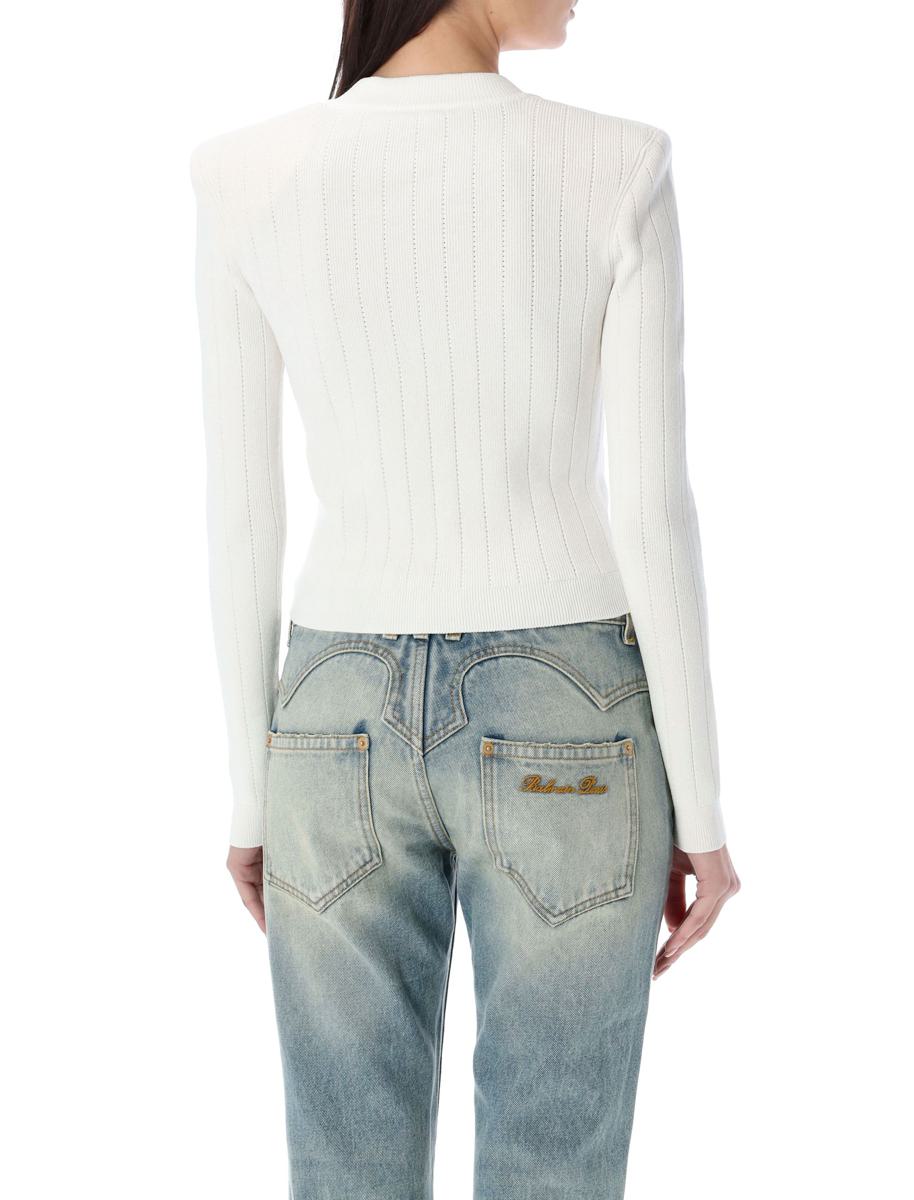 Balmain Gold Buttons Knit Cardigan