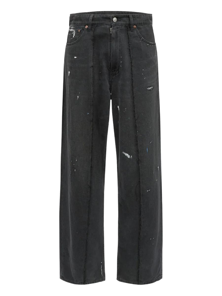 MM6 Maison Margiela Patent-Look Jeans