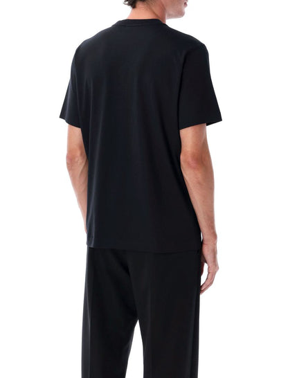 Burberry Black Cotton Knight Stamp T-Shirt