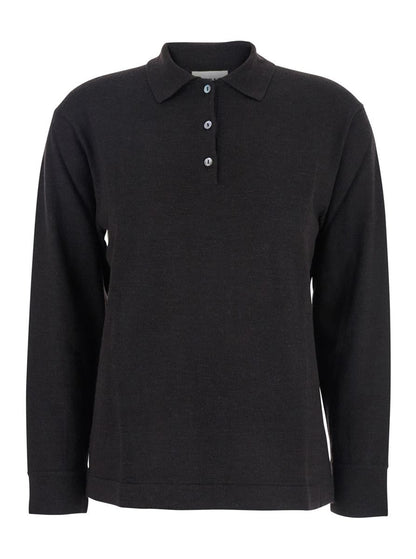 Polo Neck With Buttons Knit