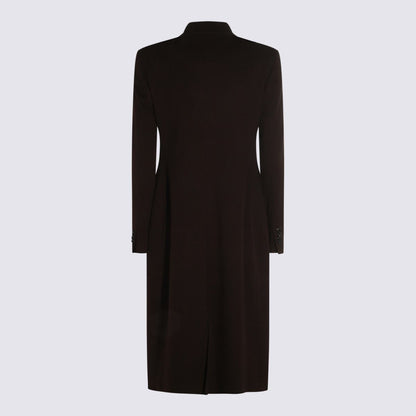 Tagliatore Dark Brown Wool Coat