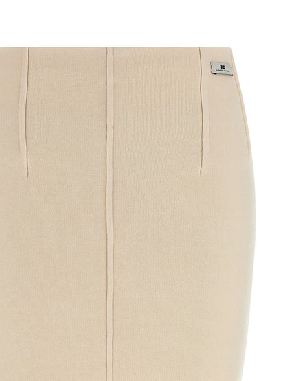 Elisabetta Franchi Fabric Stitch Wool Skirt