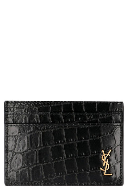 Saint Laurent Printed Leather Card Holder