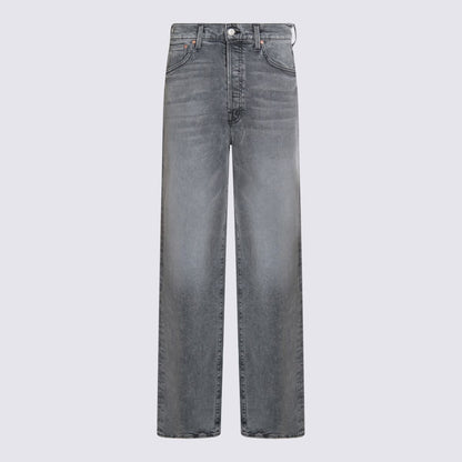 Mother Grey Cotton Jeans