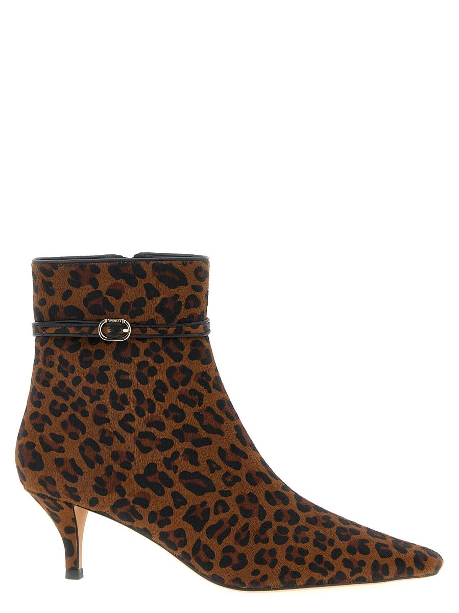 Twinset Animal Print Ankle Boots