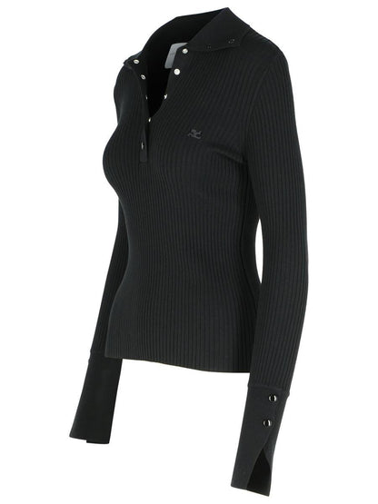 Courrèges Black Polyester Blend Sweater