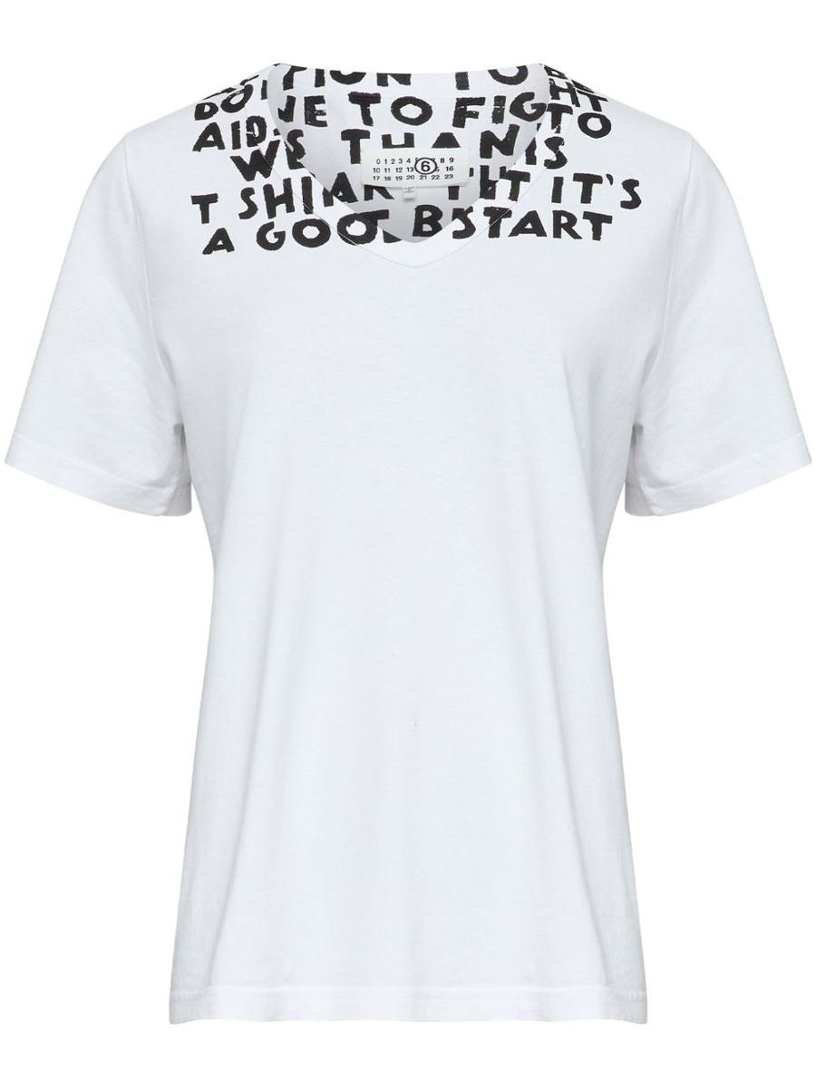 MM6 Maison Margiela Printed Cotton T-Shirt