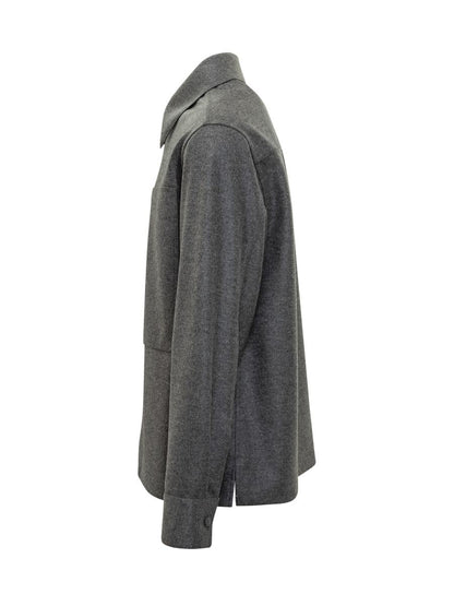 Jil Sander Jil Sander Grey Wool Jacket With Buttons