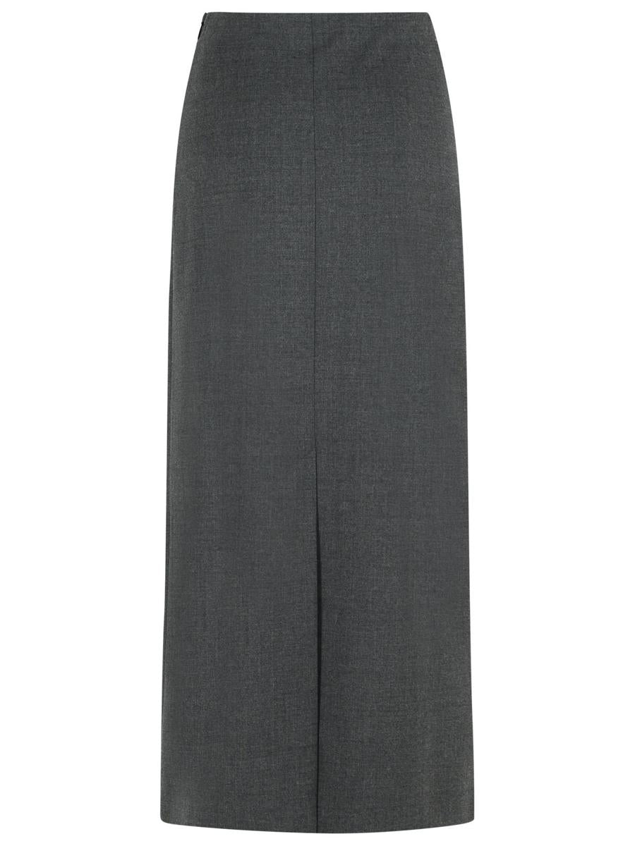 Loulou Studio 'Samos' Graphite Virgin Wool Skirt