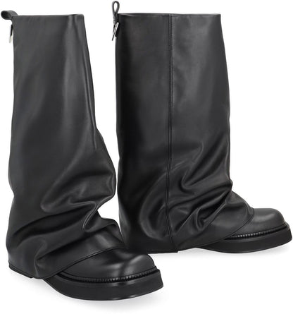 The Attico Robin Combat Leather Boots