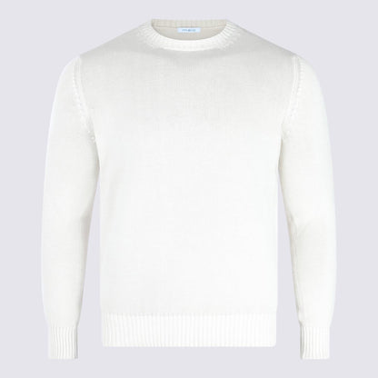 Malo White Cotton Knitwear