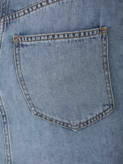 Darkpark Denim Midi Skirt