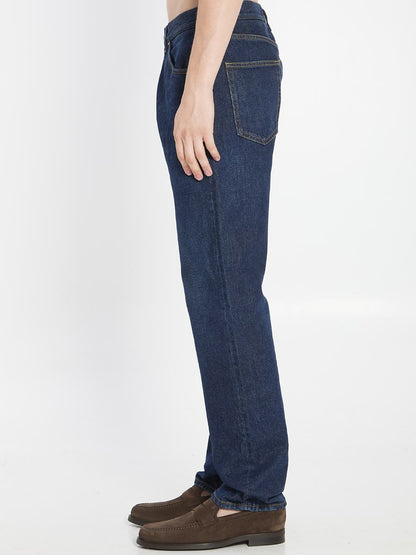 Denim Pants With Plaque