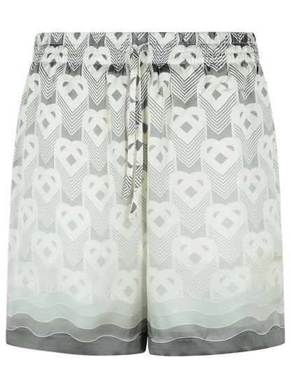 Casablanca Grey Silk Bermuda Shorts