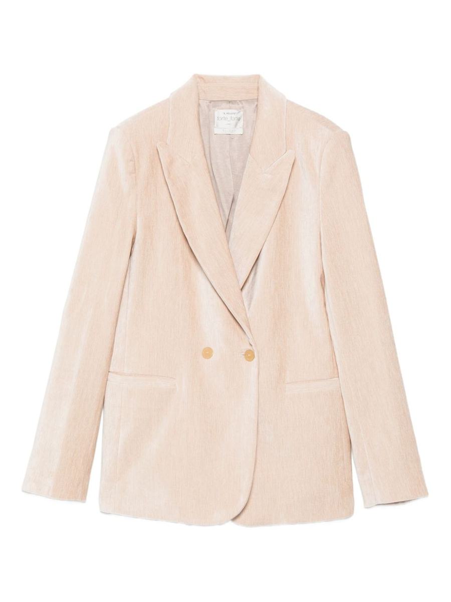Forte_Forte Velvet Double-Breasted Jacket