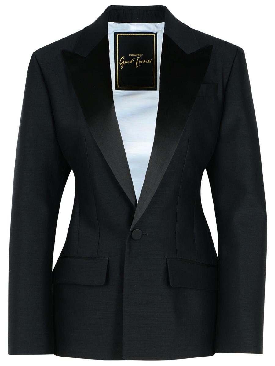 DSQUARED2 'Dan' Black Virgin Wool Blend Blazer