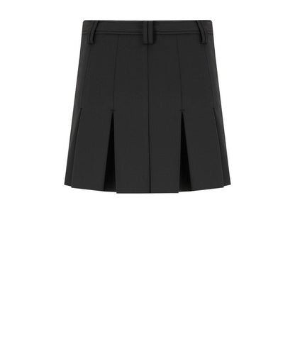 Ganni Black Pleated Mini Skirt