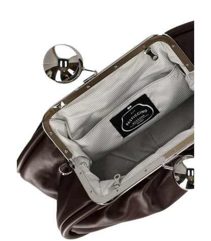 Weekend Max Mara Pasticcino Milvanew Medium Dark Brown Clutch