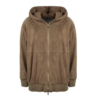 Max Mara Suede Hooded Jacket