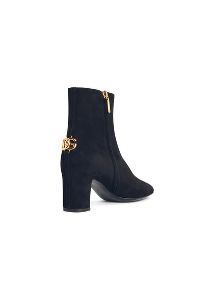 Dolce & Gabbana Black Suede Ankle Boots