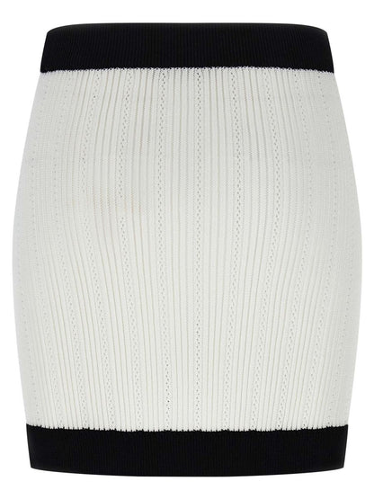 Balmain Two-Tone Miniskirt