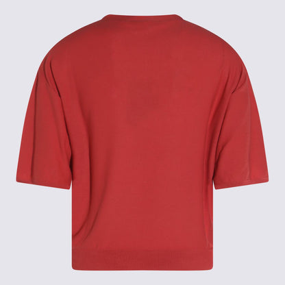 Antonelli Red Linen T-Shirt