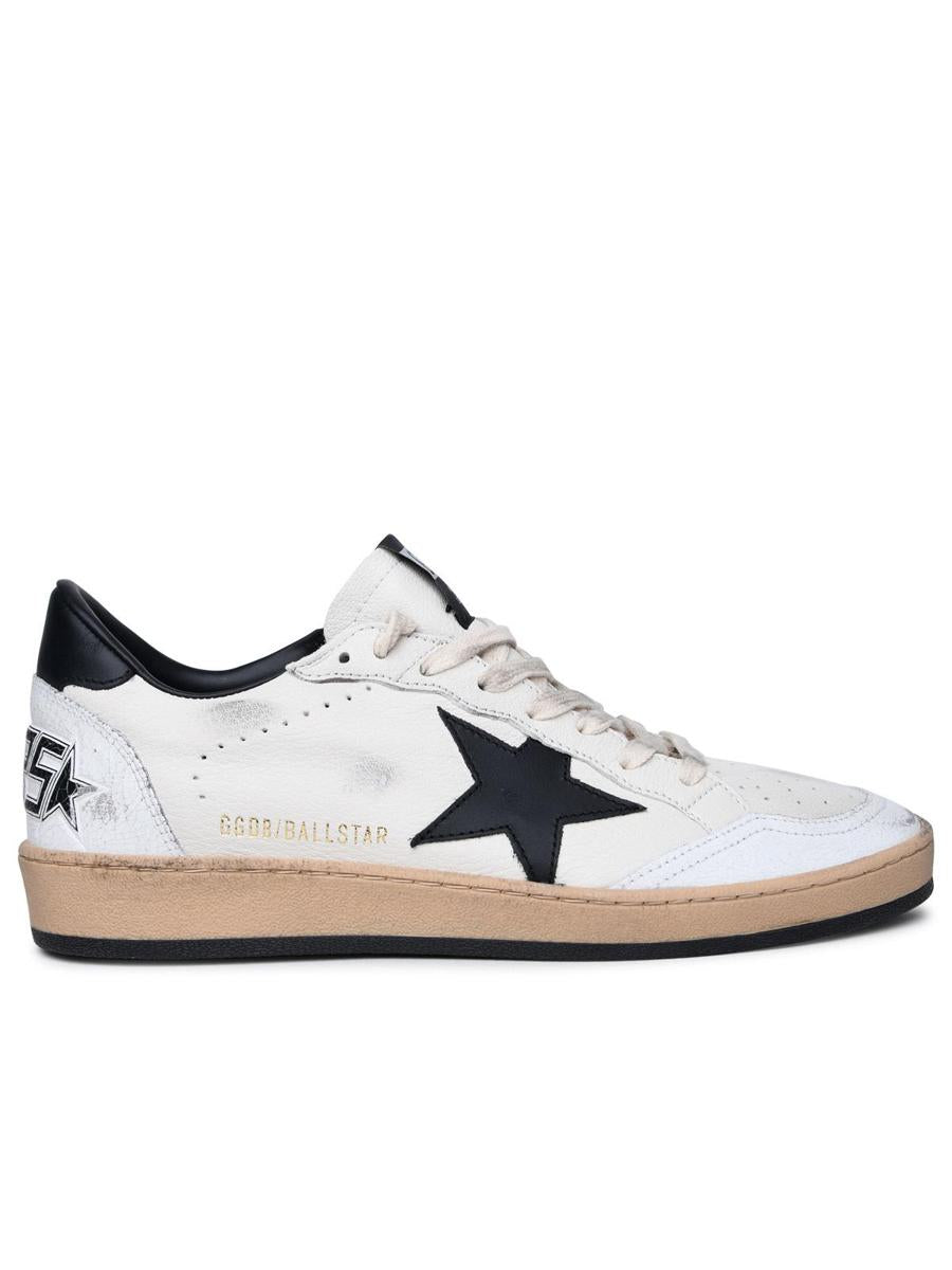Golden Goose 'Ball Star' White Leather Sneakers