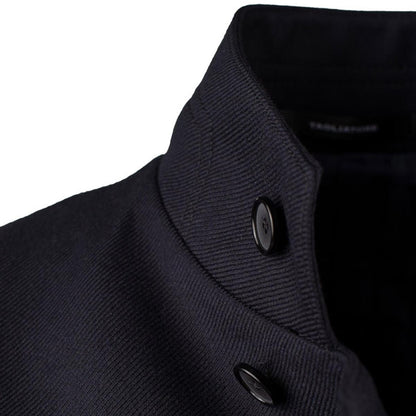 Tagliatore Blue Wool Coat