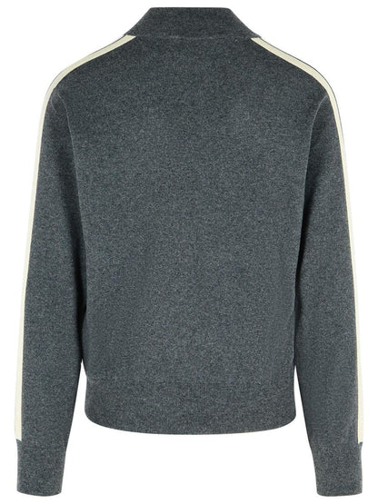 Palm Angels Grey Wool Blend Sweatshirt