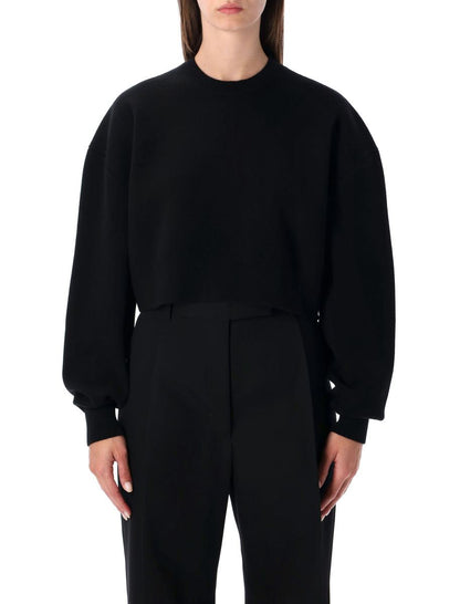 Tom Ford Black Wool And Cashmere Cropped Sweater