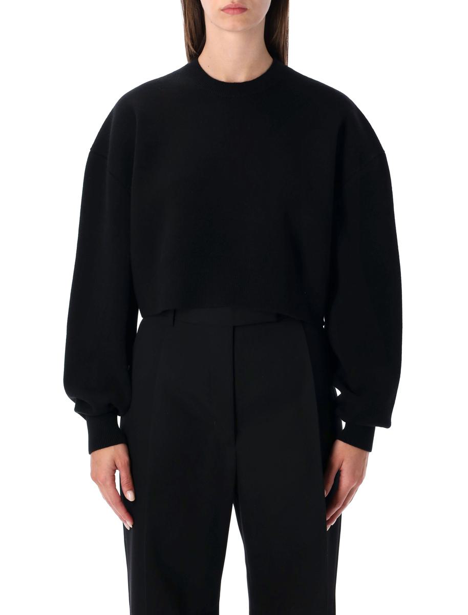 Tom Ford Black Wool And Cashmere Cropped Sweater
