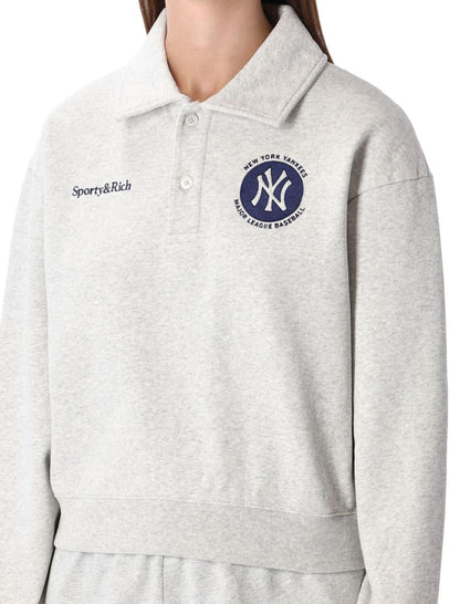 Sporty & Rich Major League Cropped Cotton Polo