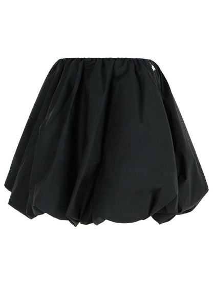 Rotate Birger Christensen 'Balloon' Black Cotton Miniskirt