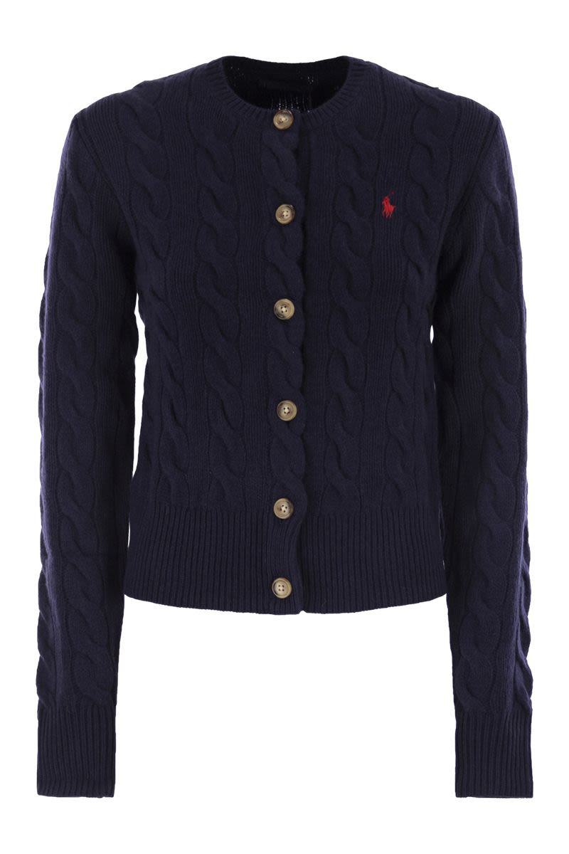 Polo Ralph Lauren Wool And Cashmere Cable Knit Cardigan