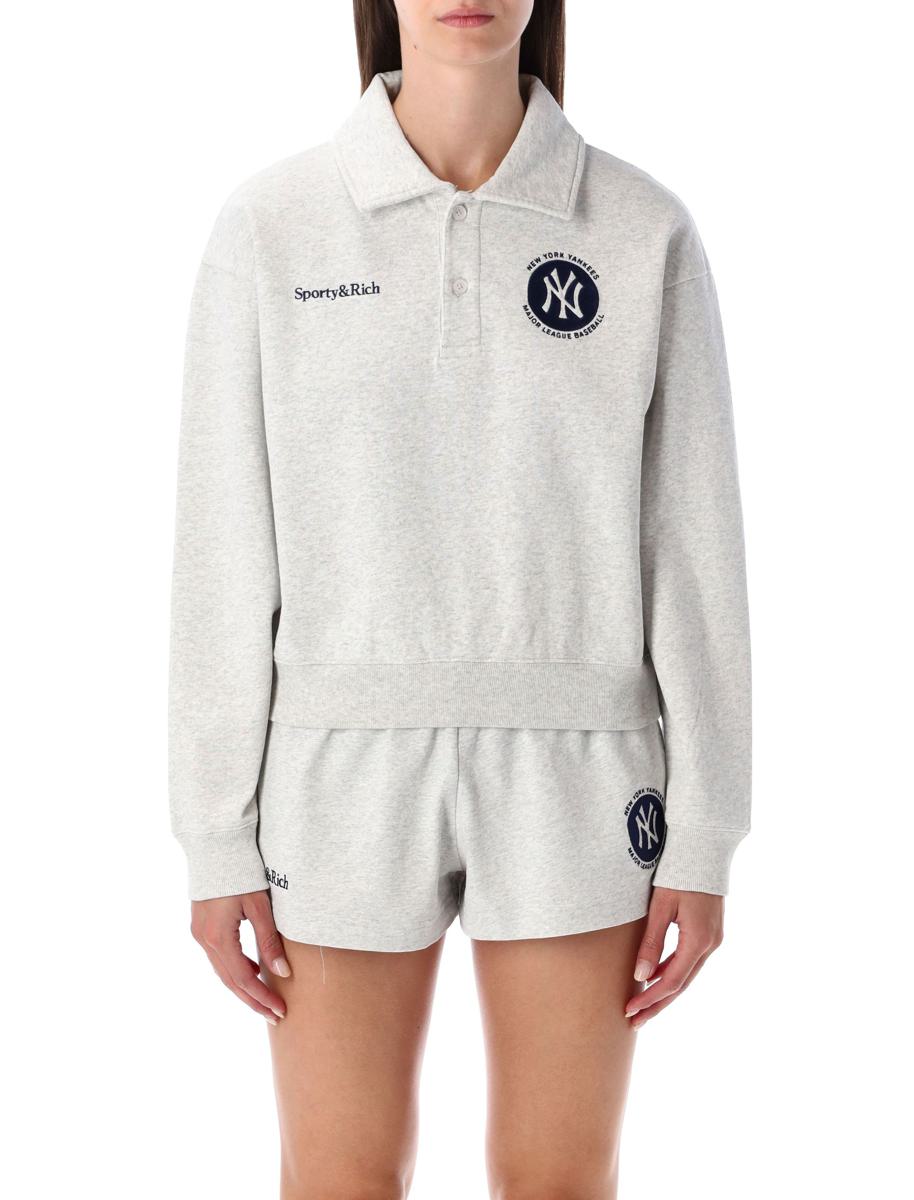 Sporty & Rich Major League Cropped Cotton Polo