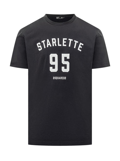 DSQUARED2 Black Starlette 95 T-Shirt With Dsquared2 Logo