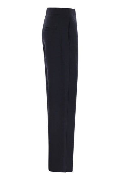 'S Max Mara Pompeo - Cotton Trousers With Logo