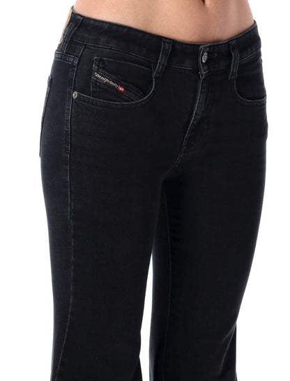 Diesel Black Low-Rise Flared Jeans  1970 D-Bleess