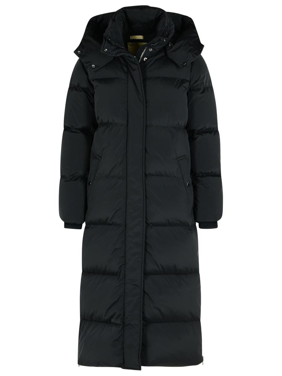 Woolrich 'Kelly' Long Black Polyamide Blend Down Jacket
