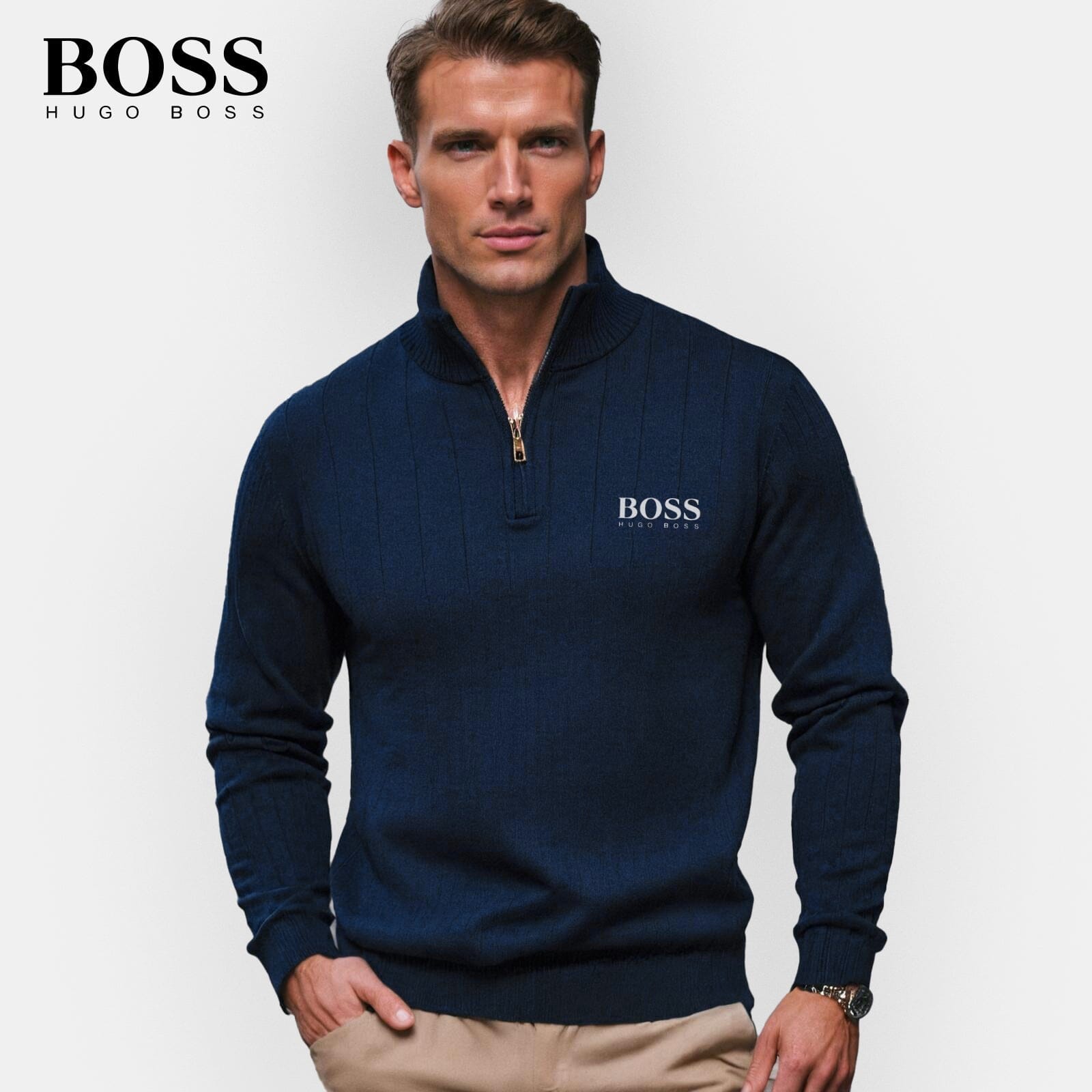 Heren Zip-Up Trui (Uitverkoop)